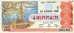 29 Kasım 1982 Piyango Bileti Yarım Bilet PYB6380 - Gökçekoleksiyon