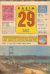 29 Kasım 1983 Takvim Yaprağı - Doğum Günü Hediyesi EFMN15932 - Gökçekoleksiyon