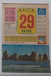 29 Kasım 1987 Takvim Yaprağı - Doğum Günü Hediyesi EFM(N)6934 - Gökçekoleksiyon