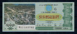 29 Kasım 1995 Çeyrek Bilet PYB1068 - Gökçekoleksiyon