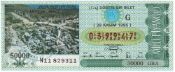 29 Kasım 1995 Çeyrek Bilet PYB2973 - Gökçekoleksiyon