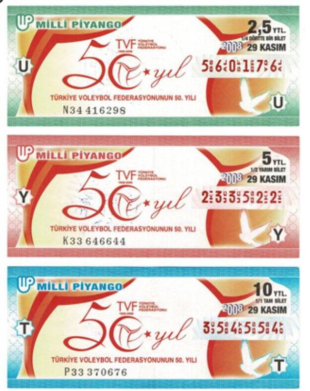 29 Kasım 2008 Çeyrek , Yarım ve Tam Bilet U -Y- T PYB3974 - 1