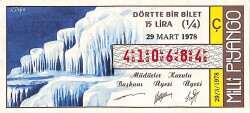 29 Mart 1978 Piyango Bileti Çeyrek Bilet PYB6273 - Gökçekoleksiyon