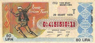 29 Mart 1979 Piyango Bileti Tam Bilet PYB6262 - 1
