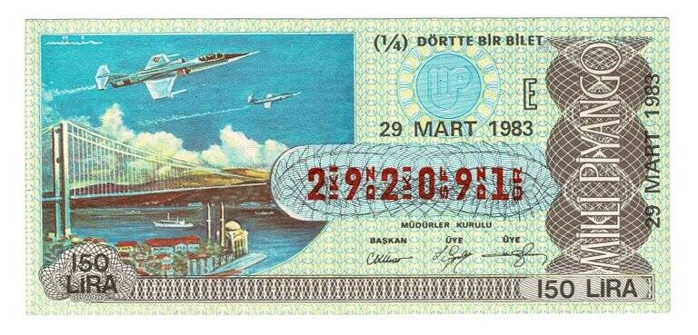 29 Mart 1983 (14) Dörtte Bir Bilet PYB5316 - 1