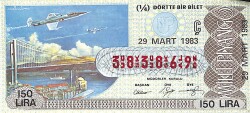 29 Mart 1983 Piyango Bileti Çeyrek Bilet PYB6483 - Gökçekoleksiyon