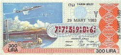 29 Mart 1983 Piyango Bileti Yarım Bilet PYB6458 - Gökçekoleksiyon