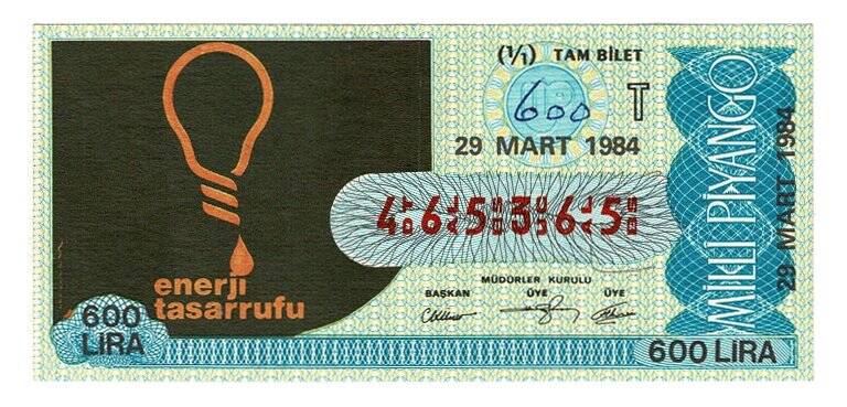 29 Mart 1984 (11) Tam Bilet PYB5268 - 1