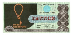 29 Mart 1984 (14) Dörtte Bir Bilet PYB5231 - Gökçekoleksiyon