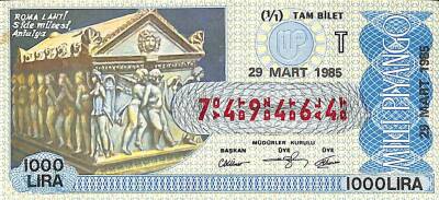 29 Mart 1985 Piyango Bileti Tam Bilet PYB6141 - 1