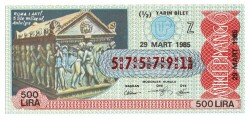29 Mart 1985 Yarım Bilet PYB4308 - 1