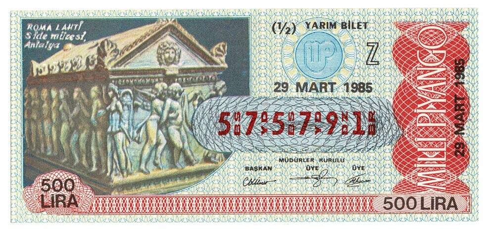29 Mart 1985 Yarım Bilet PYB4308 - 1