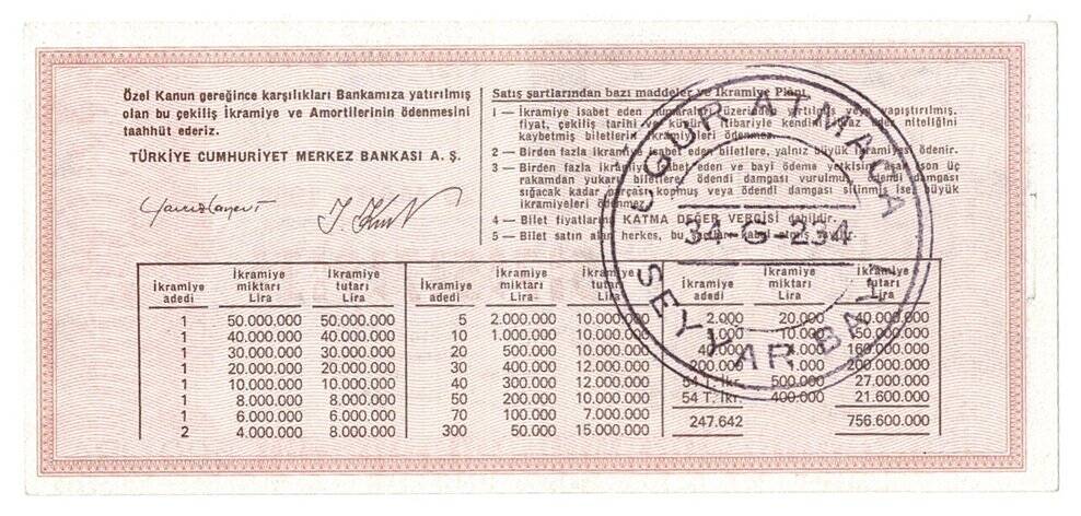 29 Mart 1985 Yarım Bilet PYB4308 - 2