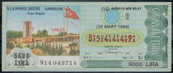 29 Mart 1990 Çeyrek Bilet PYB995 - Gökçekoleksiyon