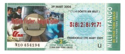 29 Mart 2005 Çeyrek Bilet PYB4397 - Gökçekoleksiyon