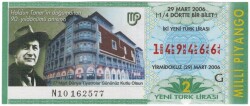 29 Mart 2006 Çeyrek Bilet PYB3557 - Gökçekoleksiyon