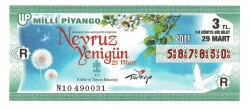 29 Mart 2011 Çeyrek Bilet PYB4416 - 1