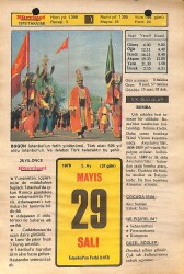 29 Mayıs 1979 Takvim Yaprağı - Doğum Günü Hediyesi EFMN14473 - Gökçekoleksiyon