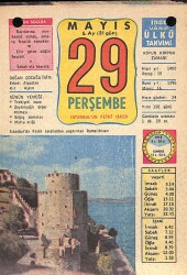 29 Mayıs 1980 Takvim Yaprağı - Doğum Günü Hediyesi EFM(N)9115 - Gökçekoleksiyon
