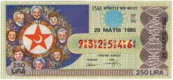 29 Mayıs 1985 Çeyrek Bilet PYB3337 - Gökçekoleksiyon
