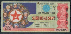 29 Mayıs 1985 Piyango Bileti Yarım Bilet PYB225 - Gökçekoleksiyon