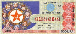 29 Mayıs 1985 Piyango Bileti Yarım Bilet PYB6076 - Gökçekoleksiyon