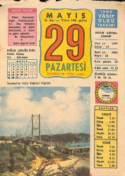 29 Mayıs 1989 Takvim Yaprağı - Doğum Günü Hediyesi EFMN13651 - Gökçekoleksiyon