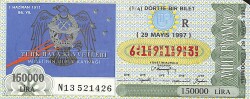29 Mayıs 1997 Piyango Bileti Dörtte Bir Bilet PYB6826 - Gökçekoleksiyon