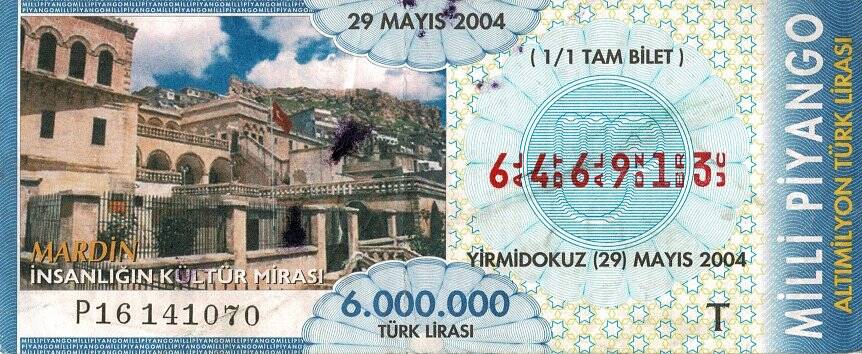 29 Mayıs 2004 (T) Mardin (11) Tam Bilet PYB5746 - 1