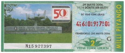 29 Mayıs 2006 Çeyrek Bilet PYB3543 - 1