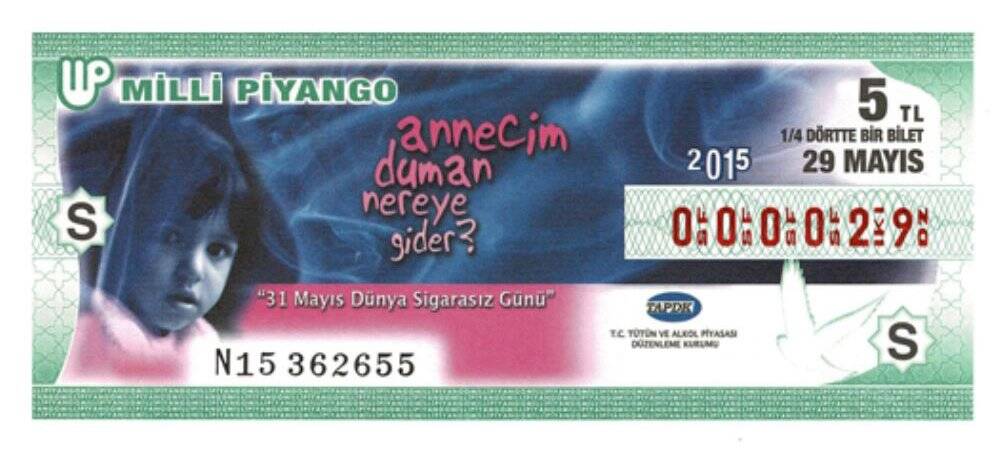 29 Mayıs 2015 İlk 29.Bilet (14) Dörttebir Bilet Çil PYB3691 - 1