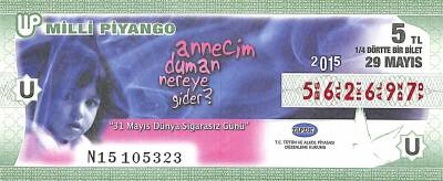 29 Mayıs 2015 Piyango Bileti Çeyrek Bilet PYB6067 - 1