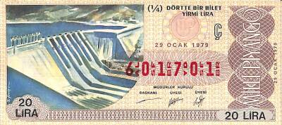 29 Ocak 1979 Piyango Bileti Çeyrek Bilet PYB6264 - 1