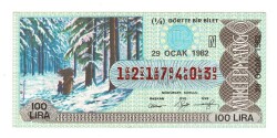 29 Ocak 1982 (14) Çeyrek Bilet (N) PYB5883 - Gökçekoleksiyon