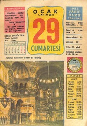 29 Ocak 1983 Takvim Yaprağı - Doğum Günü Hediyesi EFMN15081 - Gökçekoleksiyon