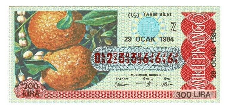 29 Ocak 1984 (12) Yarım Bilet PYB5252 - 1