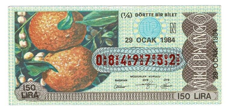 29 Ocak 1984 (14) Dörtte Bir Bilet PYB5240 - 1