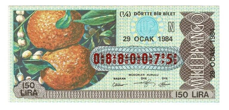 29 Ocak 1984 (14) Dörtte Bir Bilet PYB5242 - 1