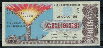 29 Ocak 1985 Piyango Bileti Çeyrek Bilet PYB236 - 1