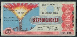 29 Ocak 1985 Yarım Bilet PYB239 - Gökçekoleksiyon