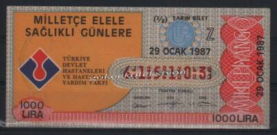 29 Ocak 1987 Yarım Bilet PYB1651 - 1