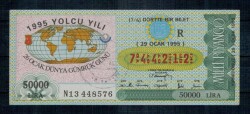 29 Ocak 1995 Çeyrek Bilet PYB1082 - Gökçekoleksiyon