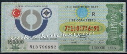 29 Ocak 1997 Çeyrek Bilet PYB1602 - Gökçekoleksiyon