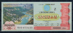 29 Ocak 2004 Yarım Bilet PYB2186 - Gökçekoleksiyon