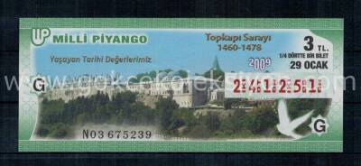 29 Ocak 2009 Çeyrek Bilet PYB1400 - 1