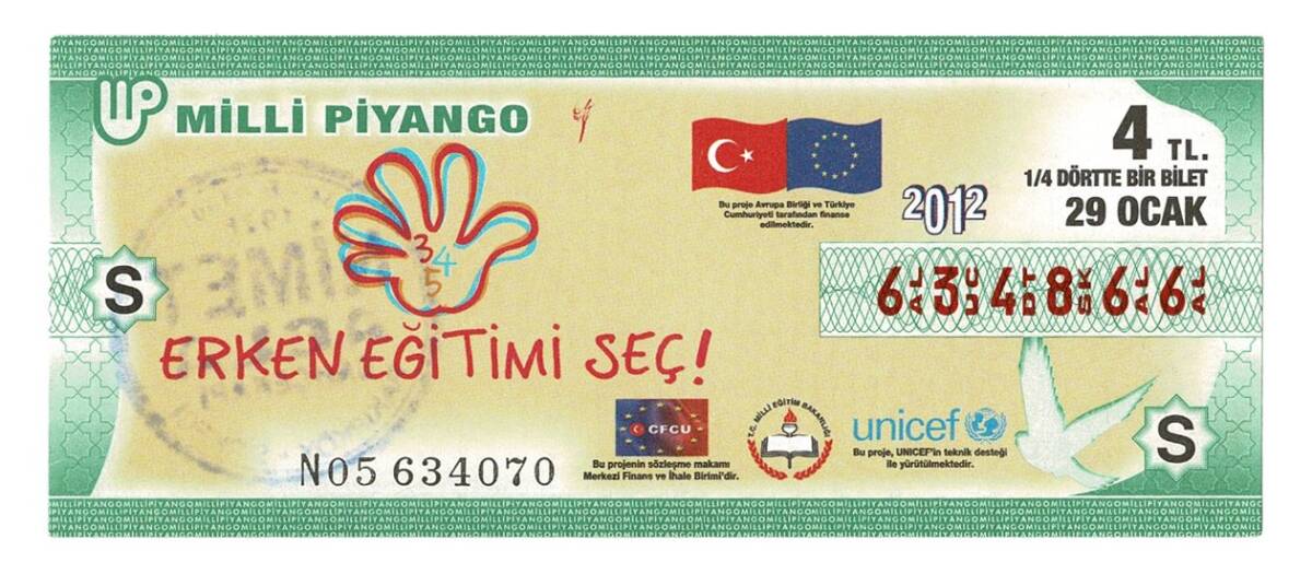 29 Ocak 2012 Çeyrek Bilet PYB4428 - 1
