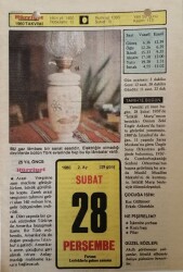 29 Şubat 1980 Takvim Yaprağı - Doğum Günü Hediyesi EFM(N)7638 - Gökçekoleksiyon