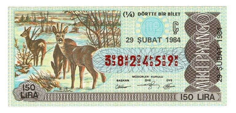 29 Şubat 1984 (14) Dörtte Bir Bilet PYB5236 - 1