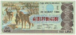 29 Şubat 1984 Piyango Bileti Çeyrek Bilet PYB3417 - Gökçekoleksiyon