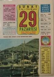 29 Şubat 1988 Takvim Yaprağı - Doğum Günü Hediyesi EFM(N)7724 - Gökçekoleksiyon